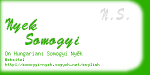 nyek somogyi business card